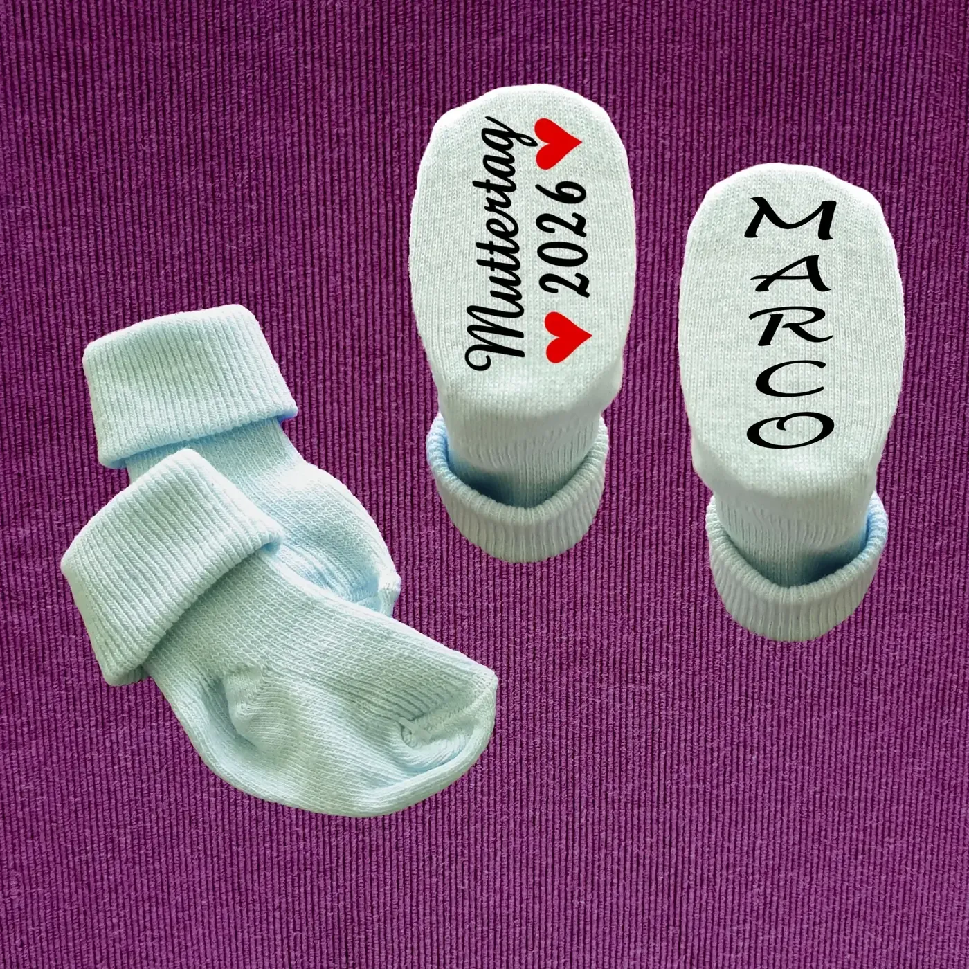 Babysocken mit Aufdruck zum Muttertag