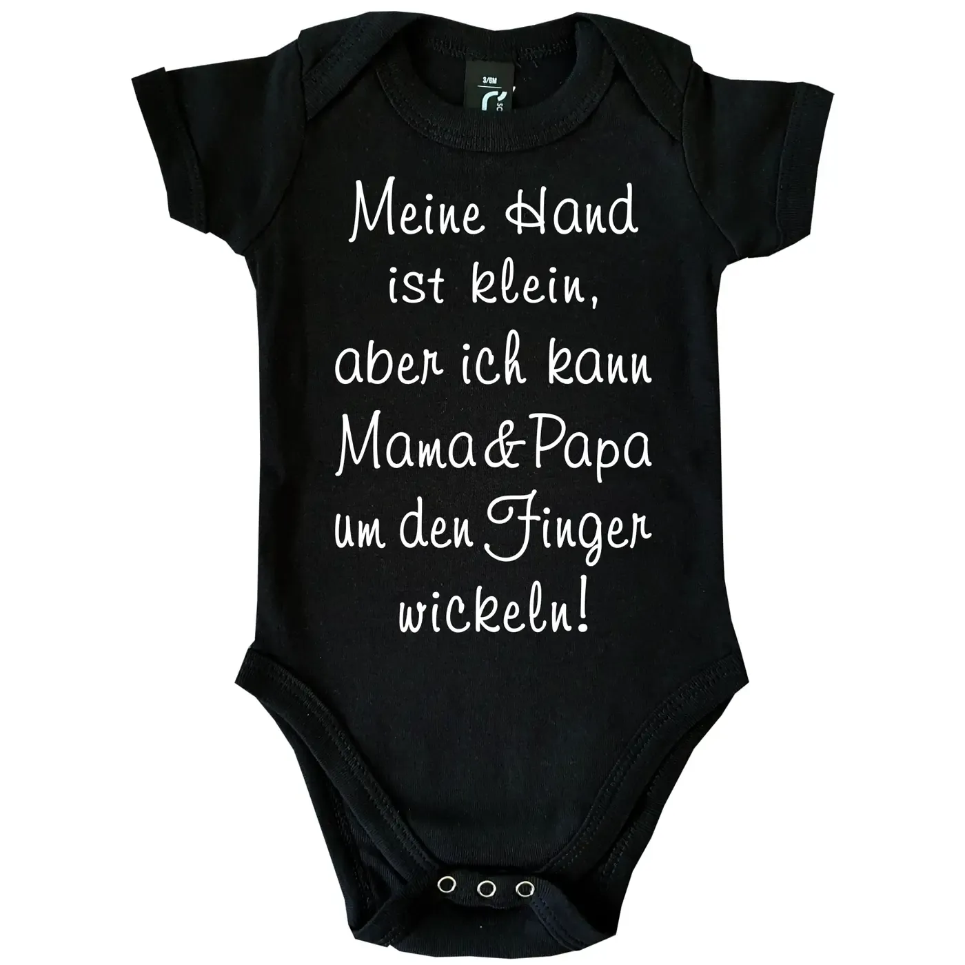 Babybody mit Spruch Um den Finger wickeln