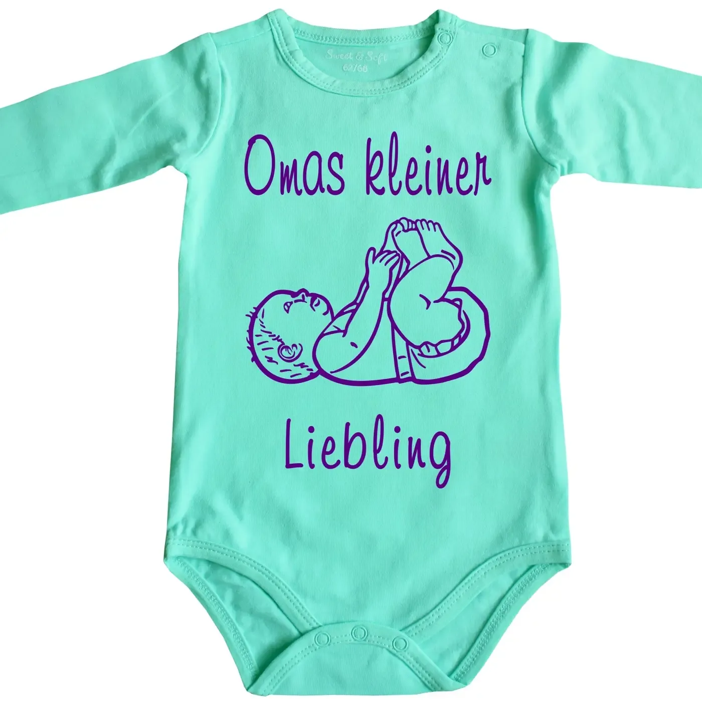 Baby bodysuit with a baby print