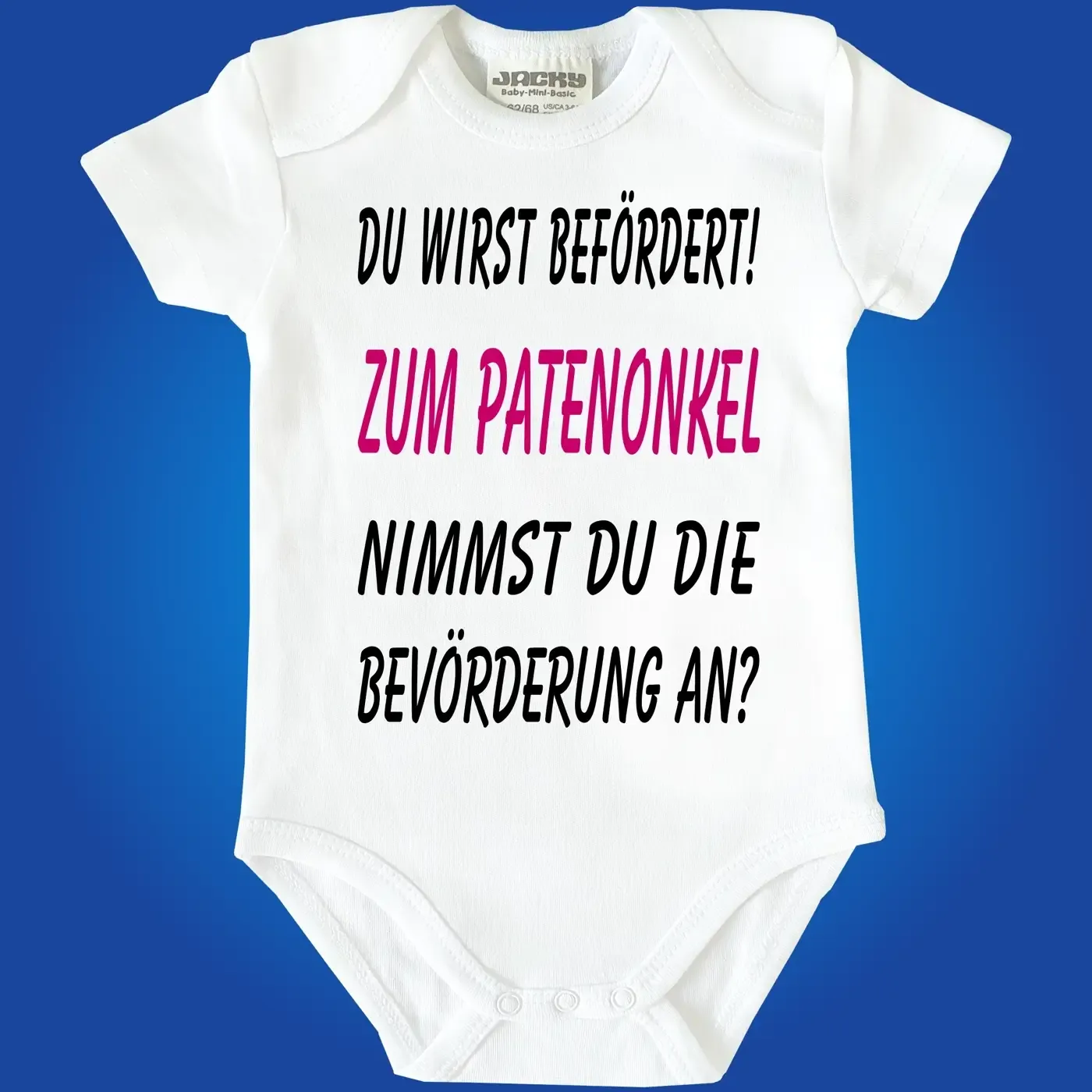 Baby-Body mit Druck Pateneltern werden