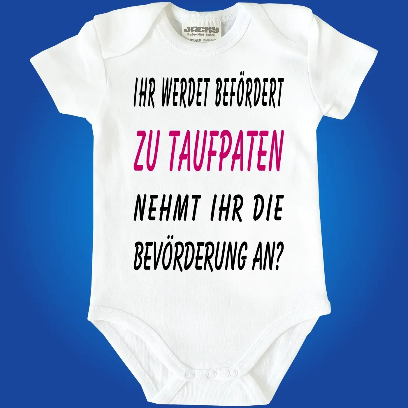 Baby-Body mit Druck Patentante werden
