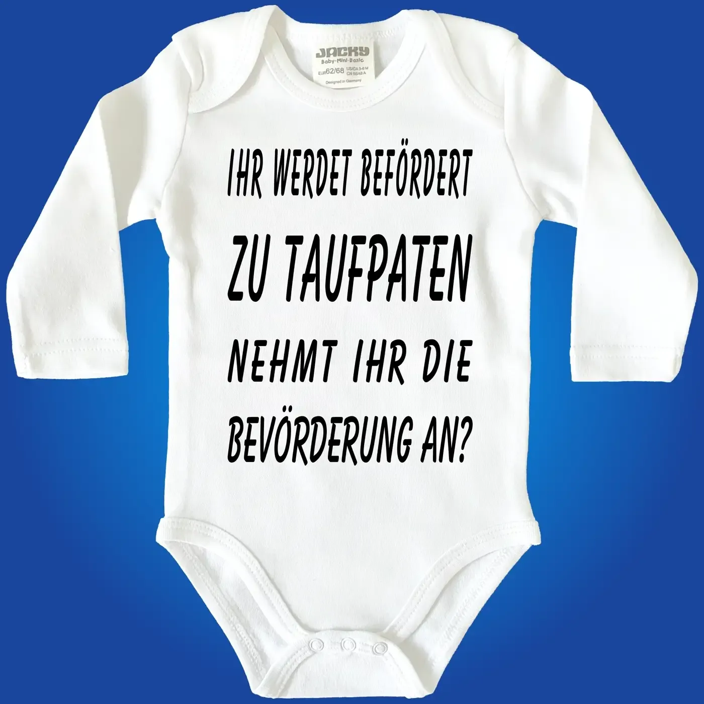 Baby-Body mit Druck Patenonkel werden