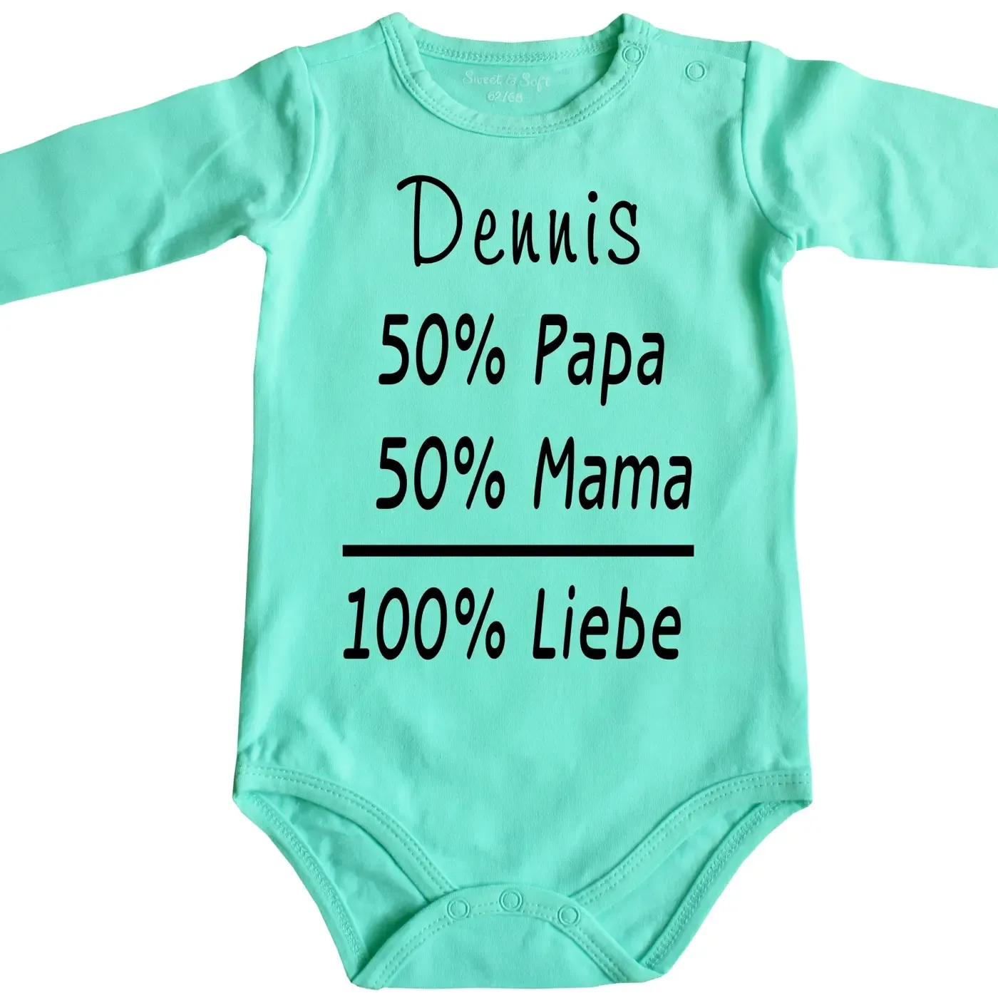 Baby-Body mit Druck personalisiert
