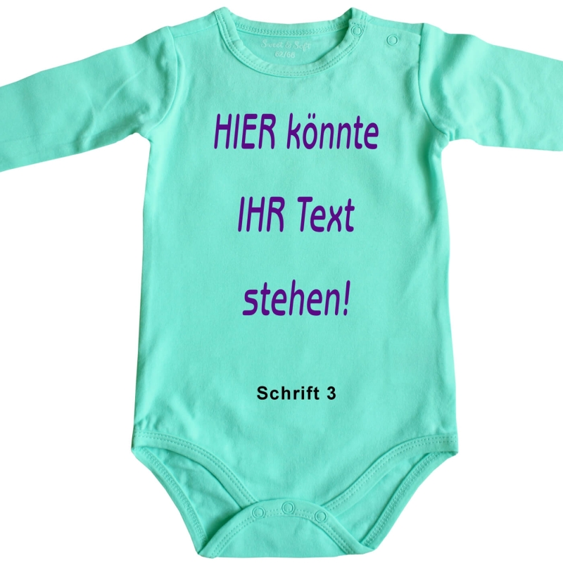 Babybody Wunschtext