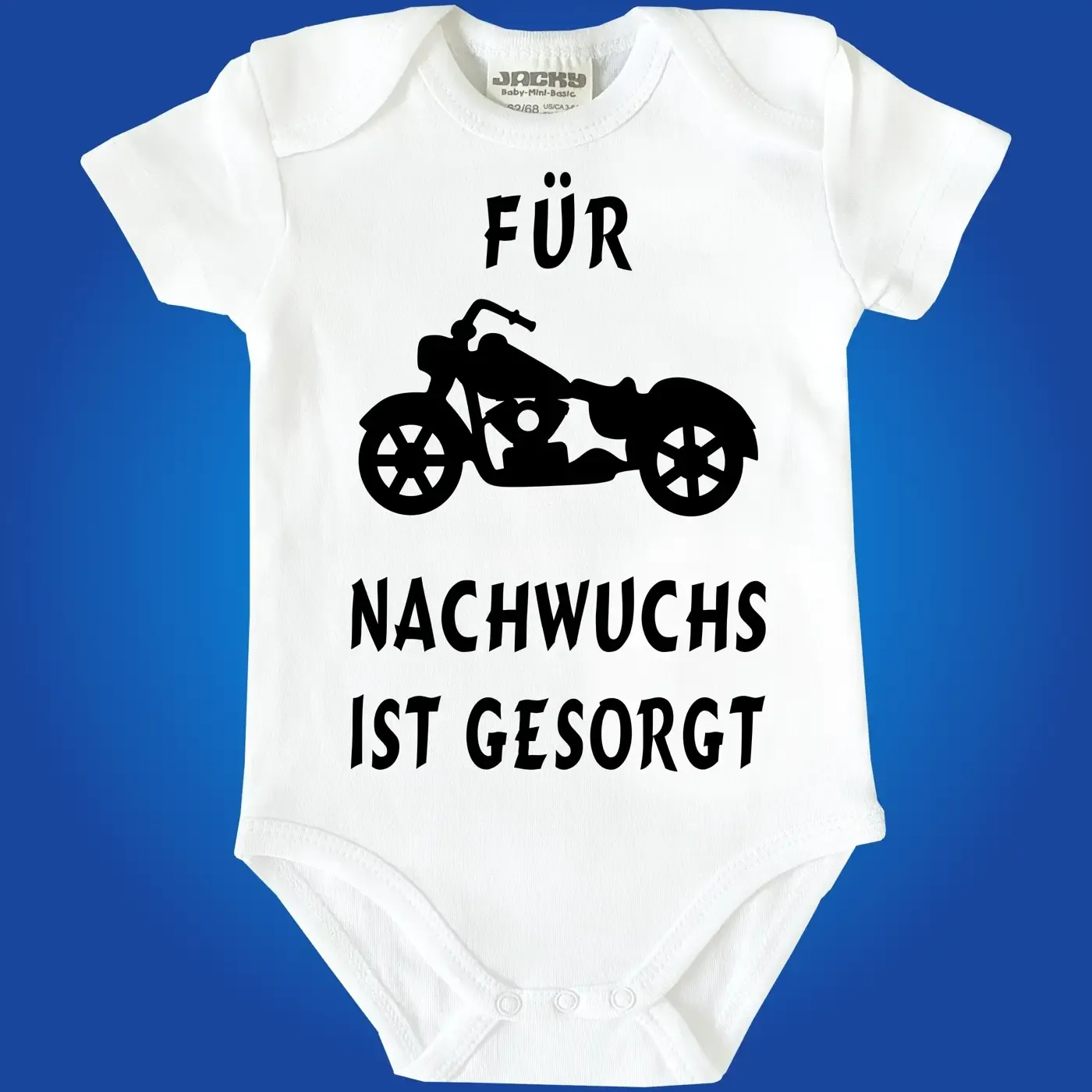 Strampler mit Motorrad Biker