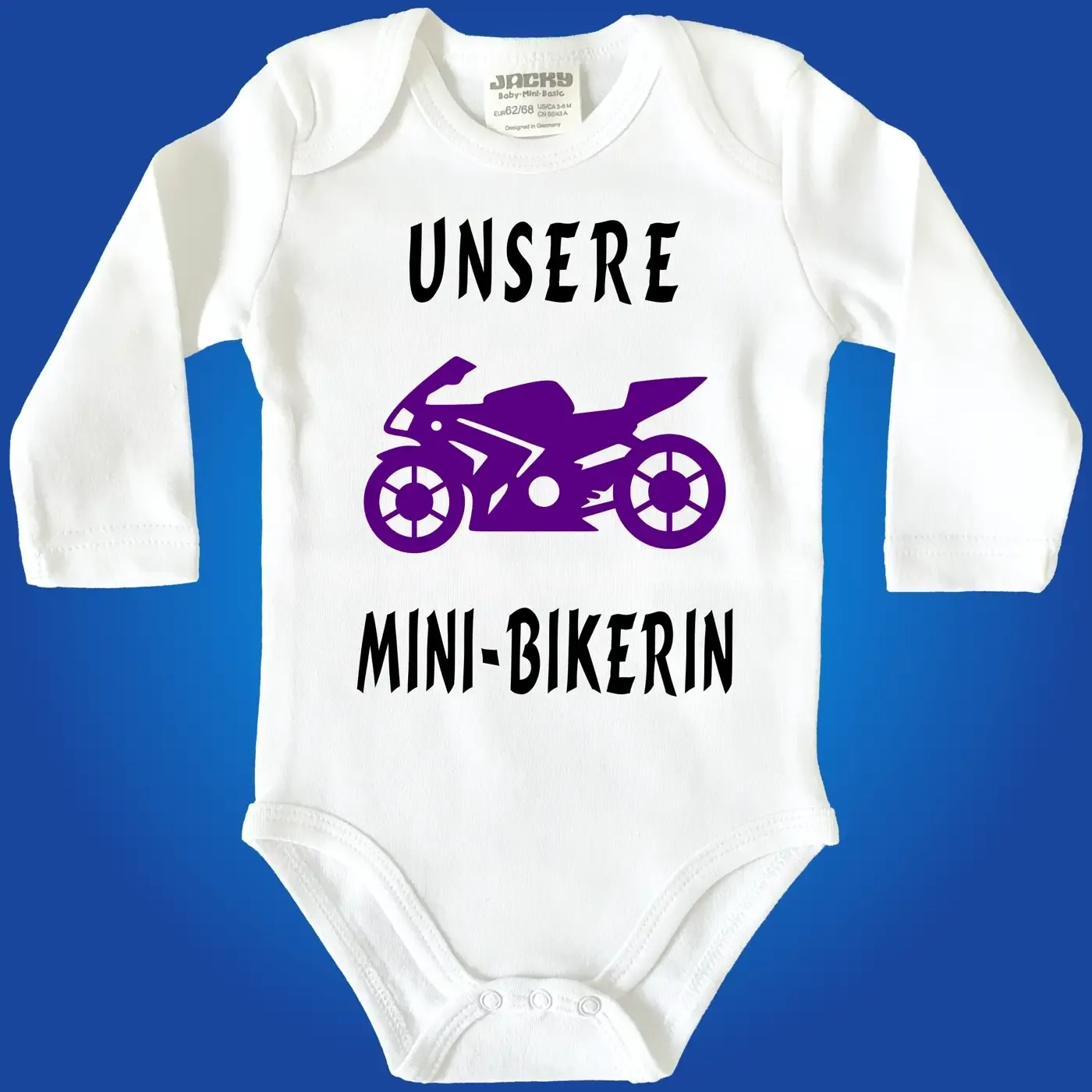 Baby-Body mit Motorrad Biker