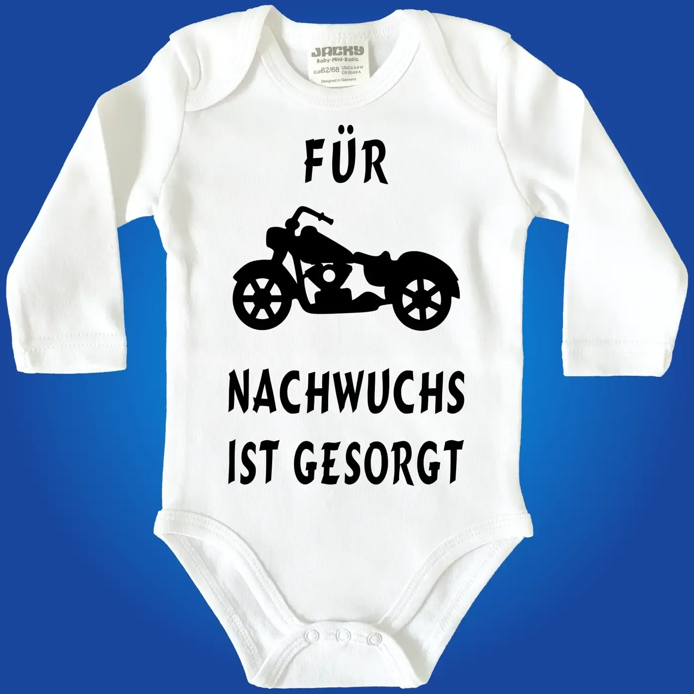 Strampler mit Motorrad Biker