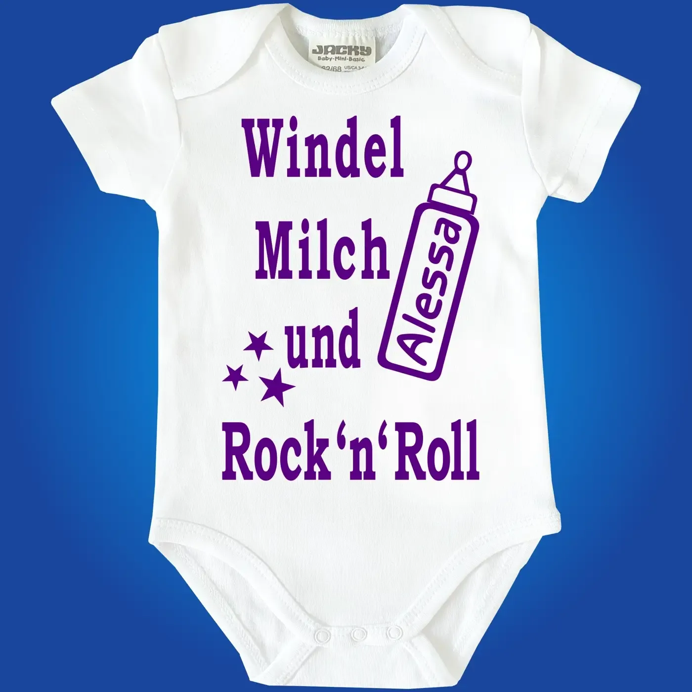 Baby-Body mit Aufdruck Musik Rock and Roll