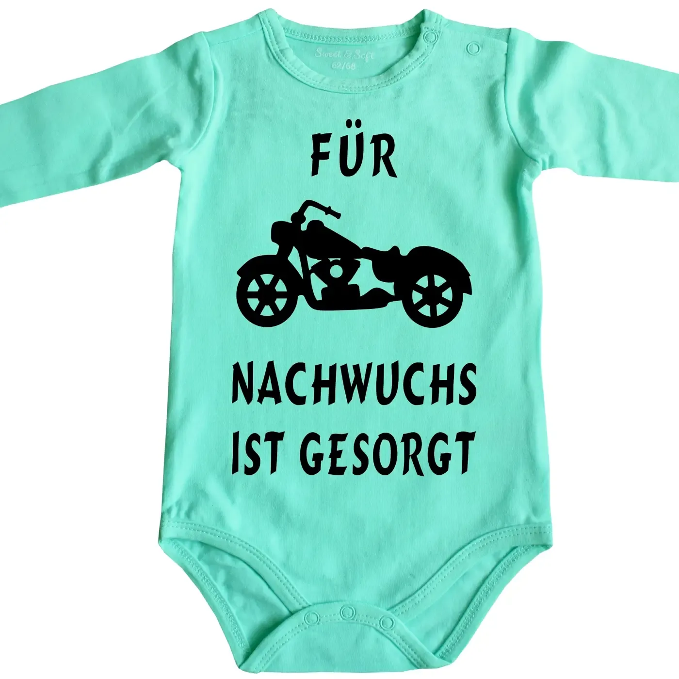Babybody Biker mit Motorrad