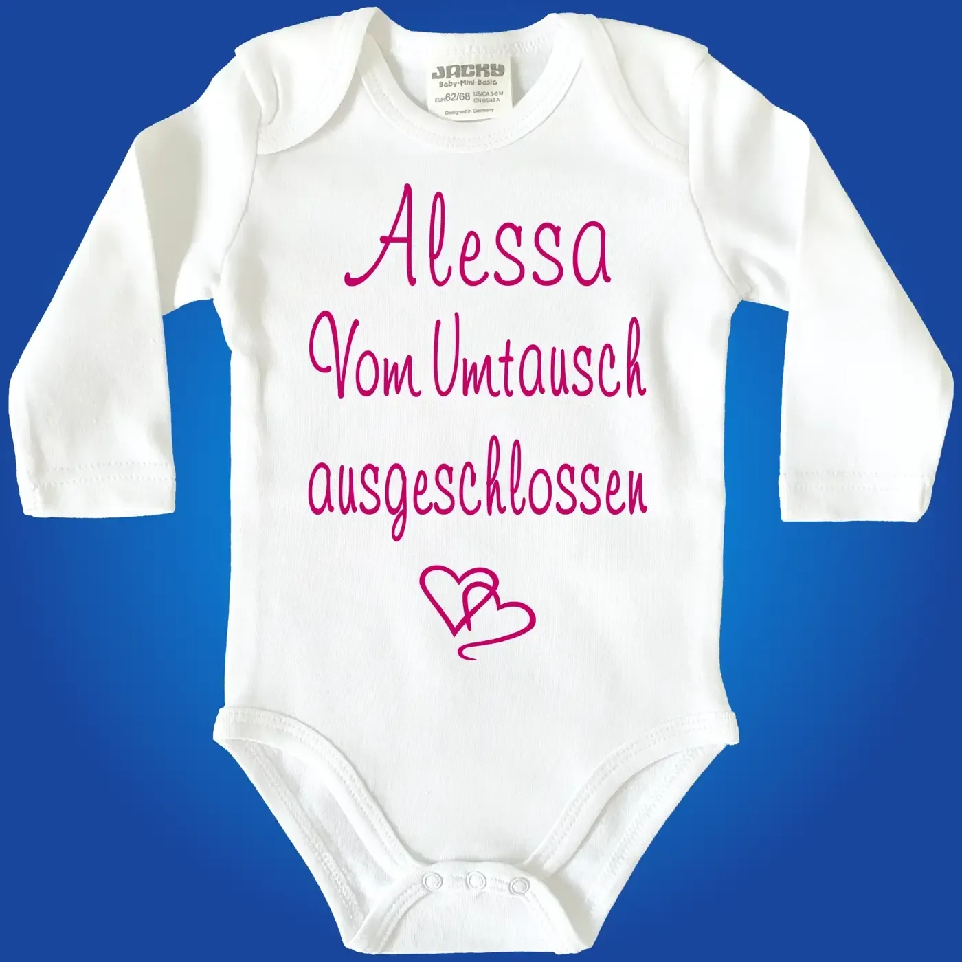Baby-Body mit Wunschname - Personalisiert