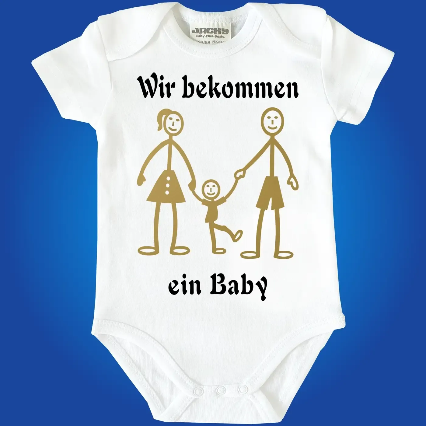 Baby-Body mit Druck Strichmännchen