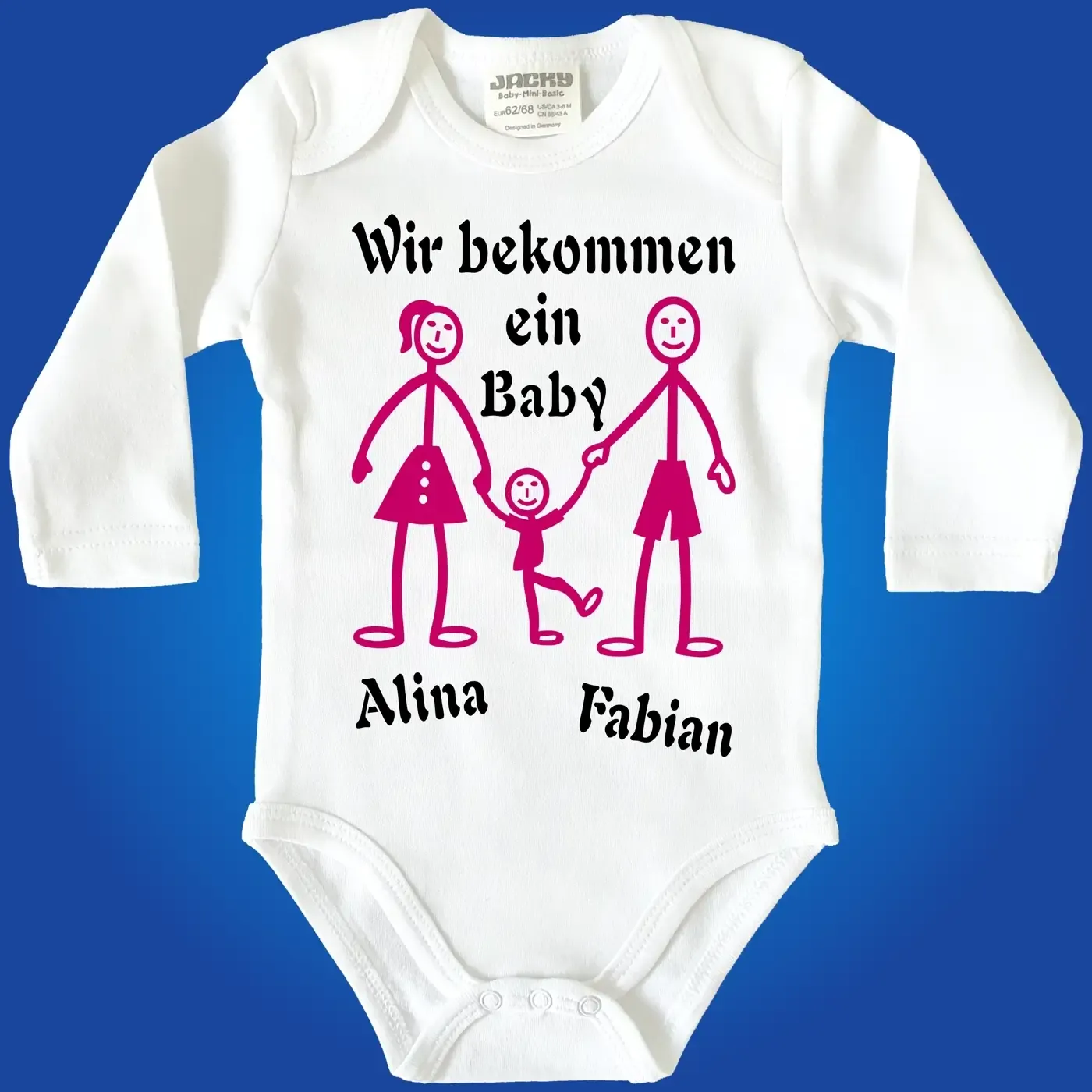 Baby-Body mit Druck Familienzuwachs