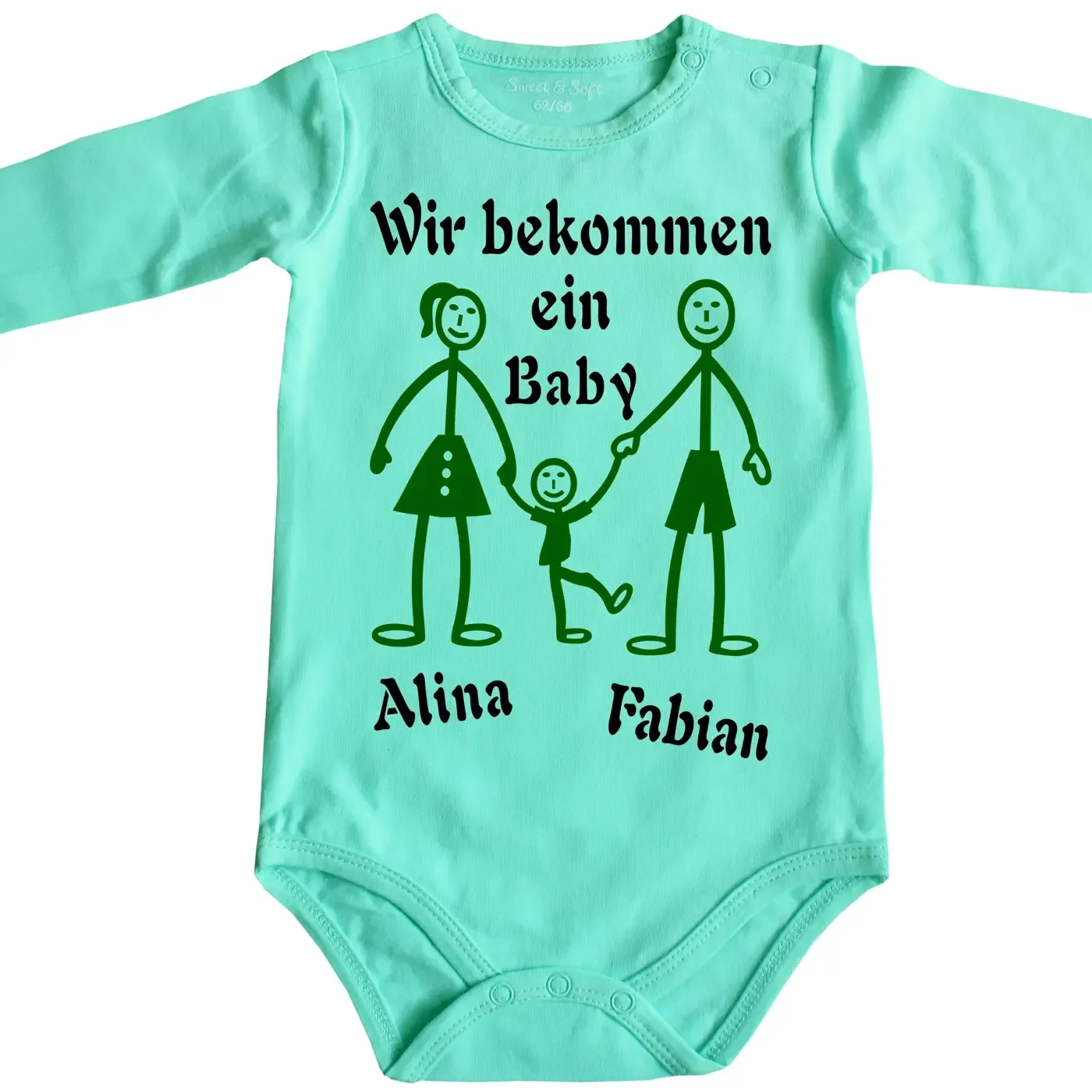 Baby-Body mit Aufdruck Familienzuwachs