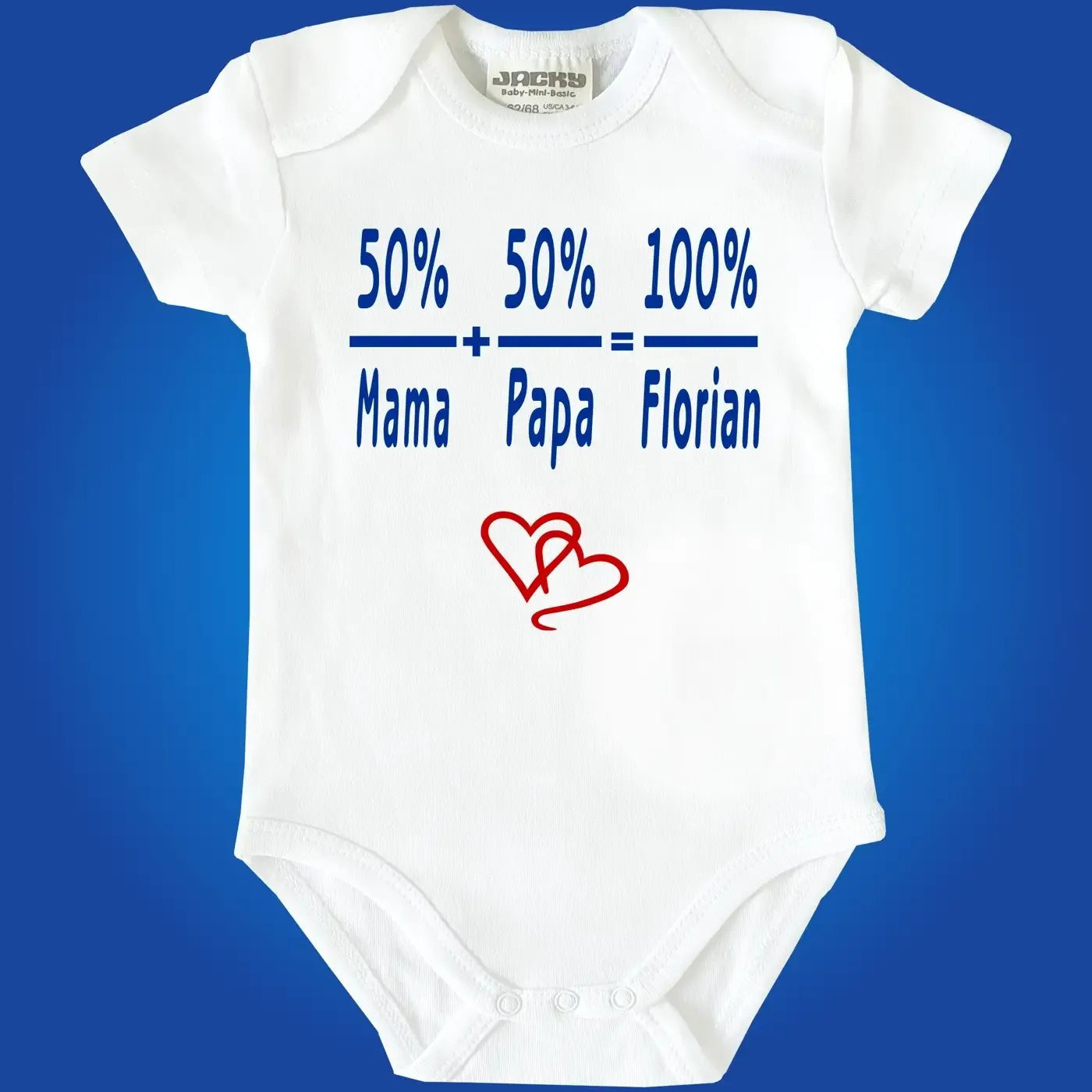 Baby-Body mit Druck personalisiert