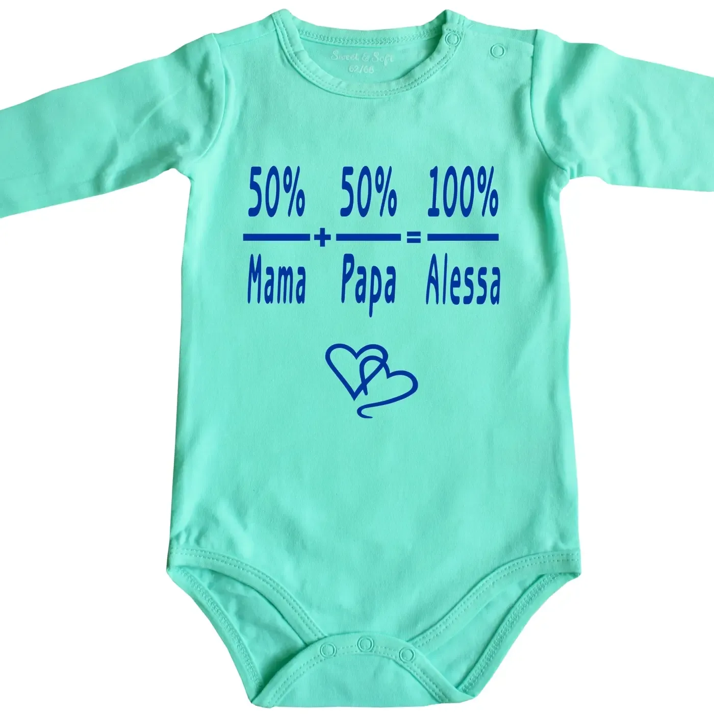 Baby-Body mit Druck Mama und Papa