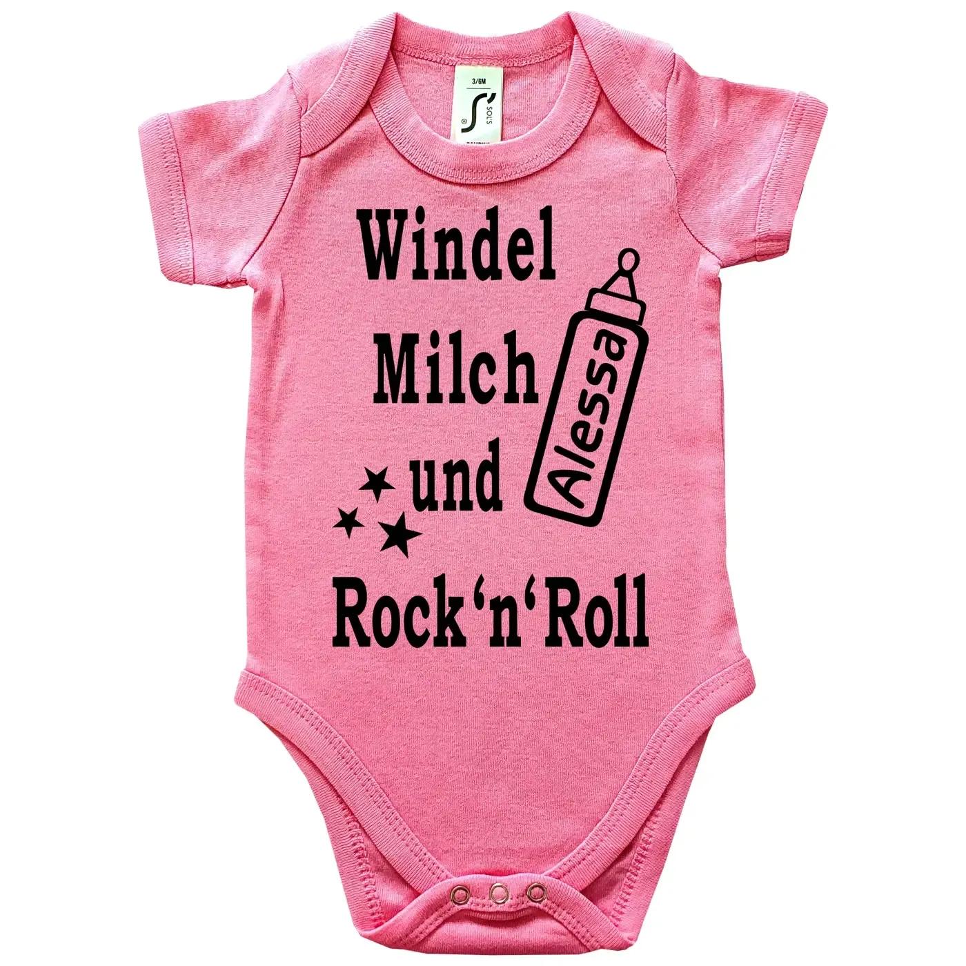 Baby Bodie mit Aufdruck Rock and Roll