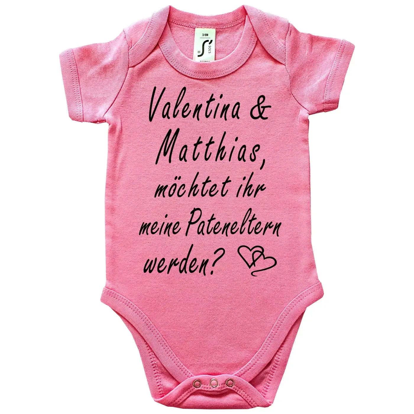 Babybody mit Aufdruck Taufpaten