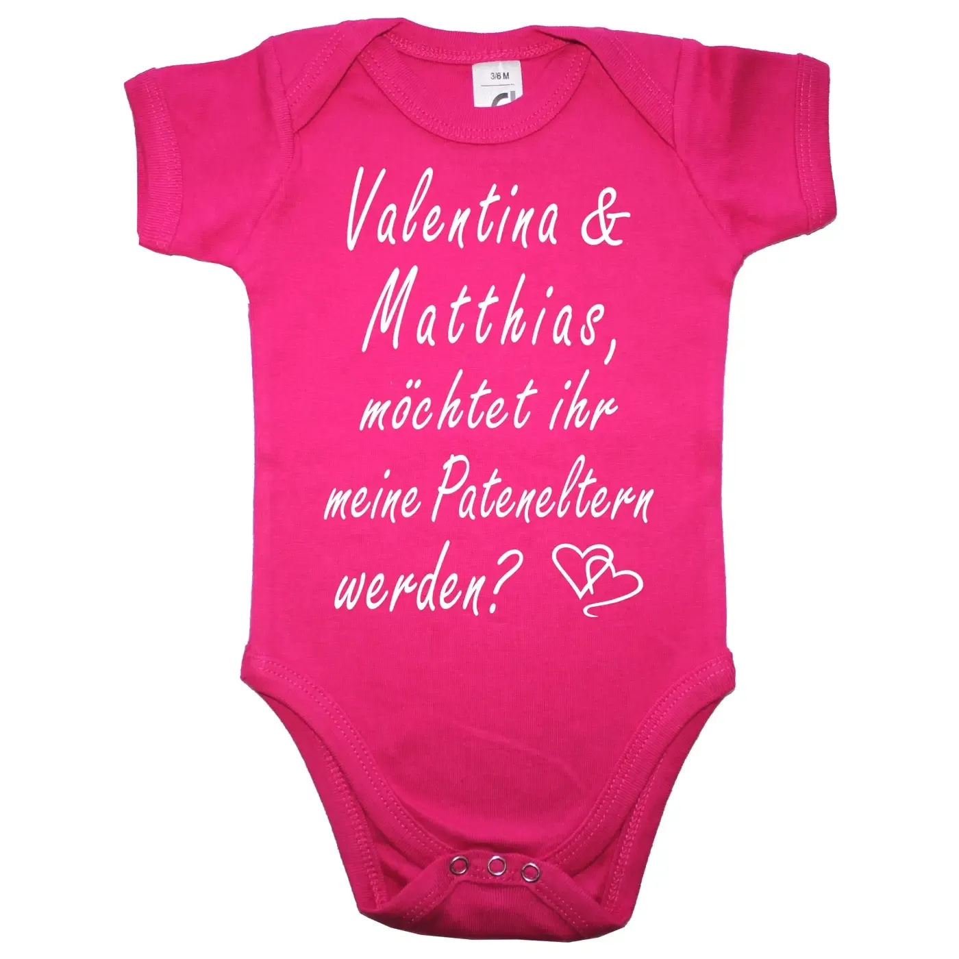 Strampler mit Aufdruck Taufpaten
