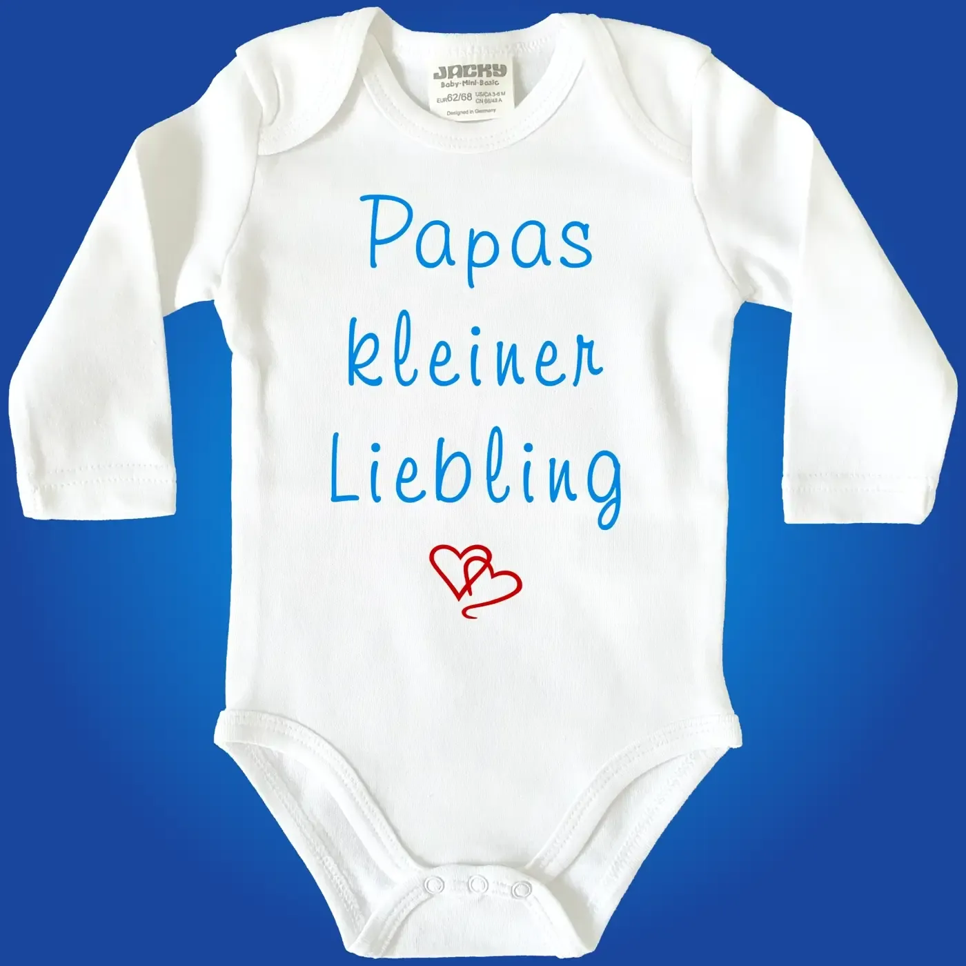 Baby‑Body „Onkels kleiner Liebling“ mit zwei Herzen