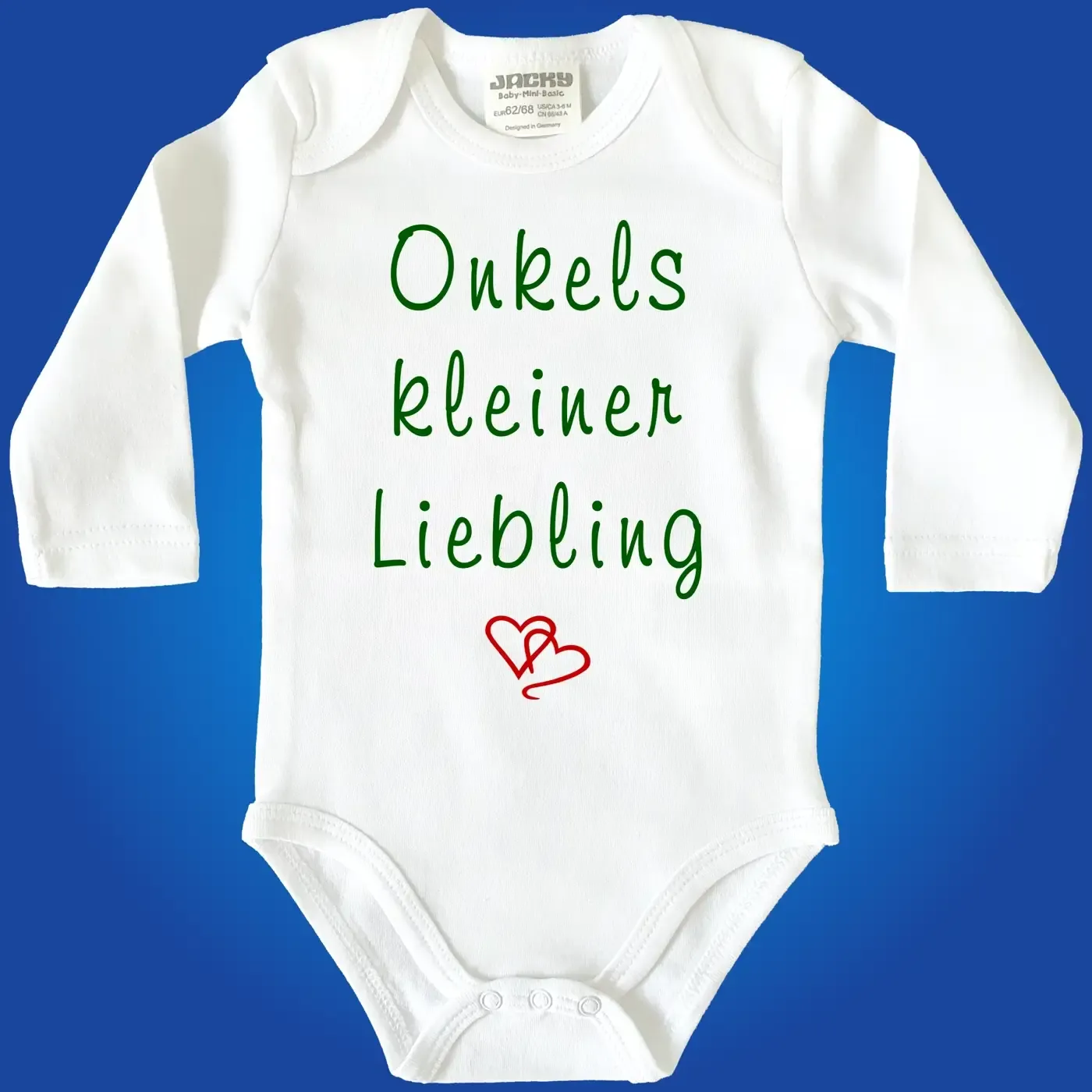 Babybody „Uromas kleiner Liebling“ mit Herzmotiv
