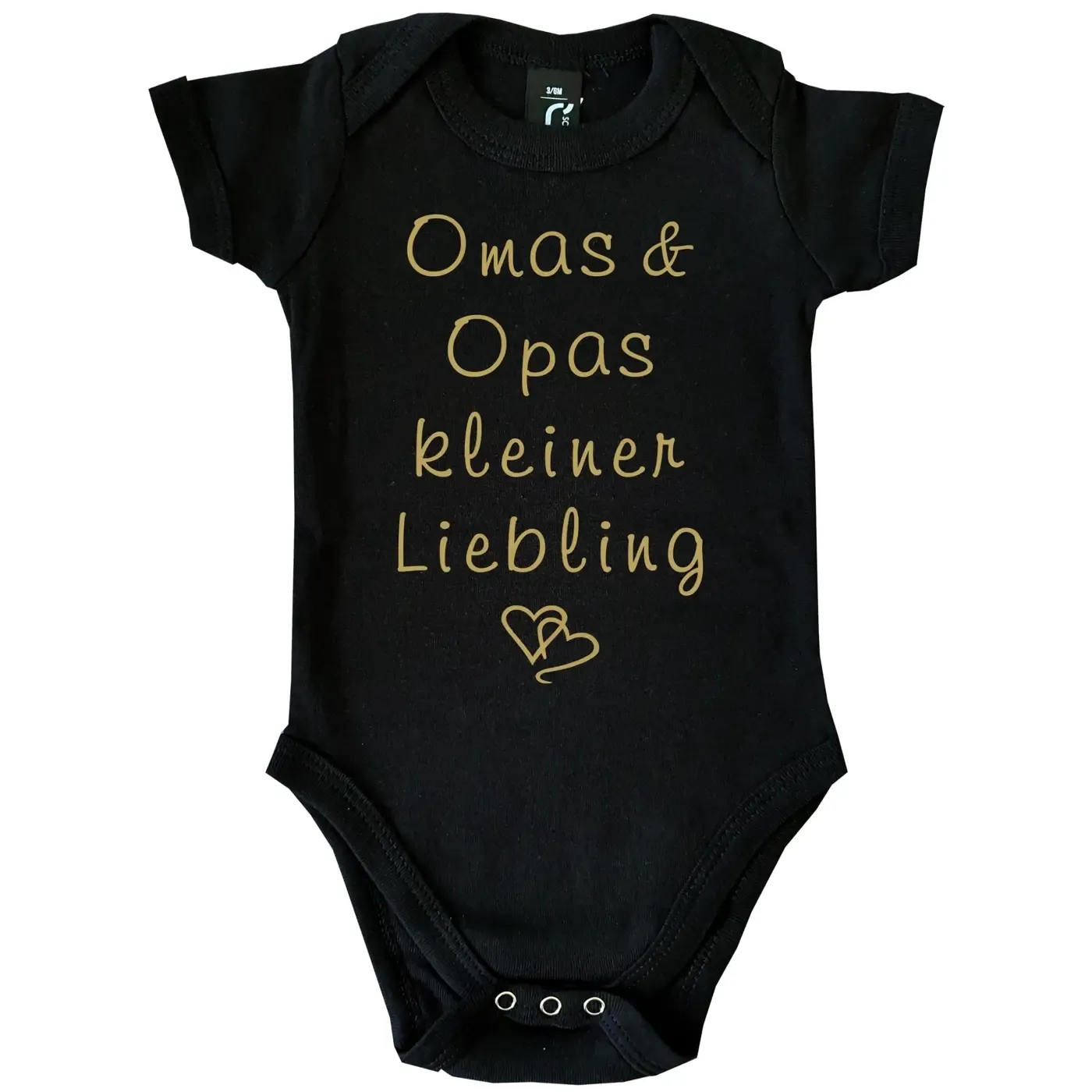 Baby‑Body „Onkels kleiner Liebling“ mit zwei Herzen