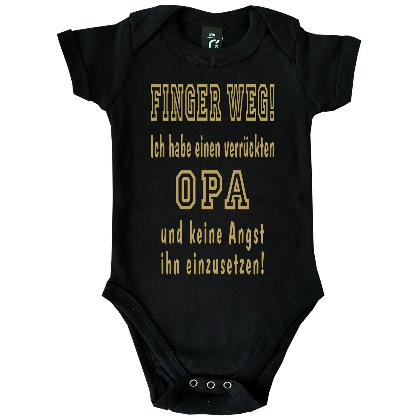 Lustiger Baby-Body Finger weg