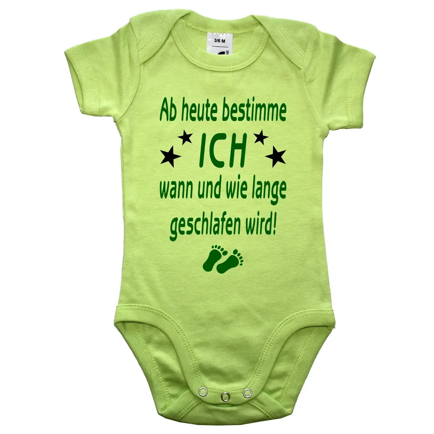 Baby‑Body mit lustigem Druck für schlaflose Eltern