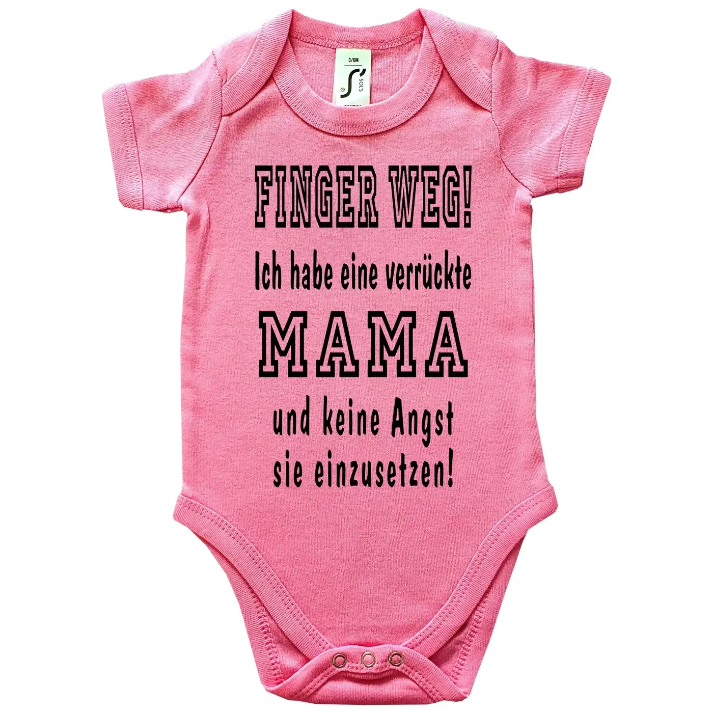 Lustiger Baby Bodie Finger weg