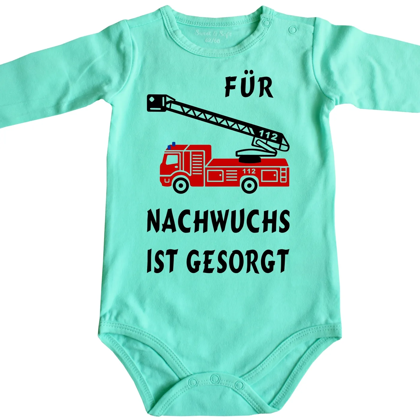 Babybody mit lustigem Feuerwehr‑Motiv für Babys