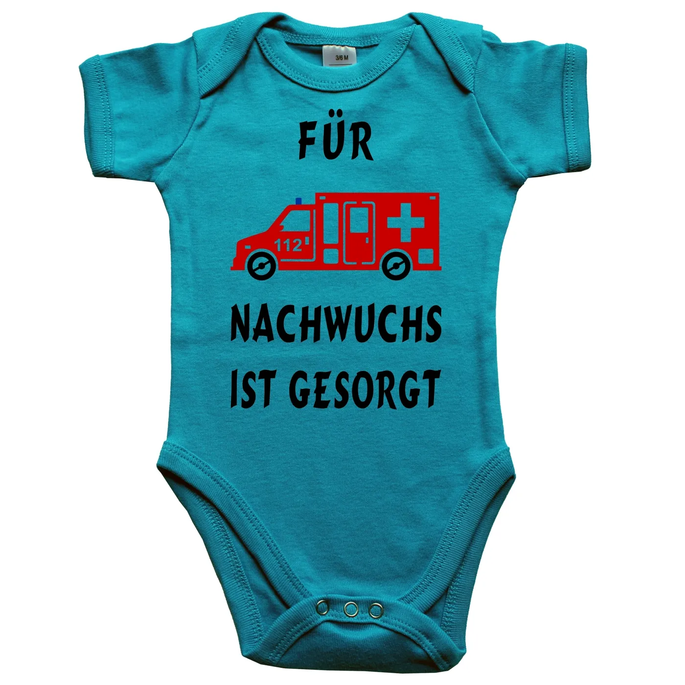 Babybody mit witzigem Rettungswagen‑Motiv für Babys