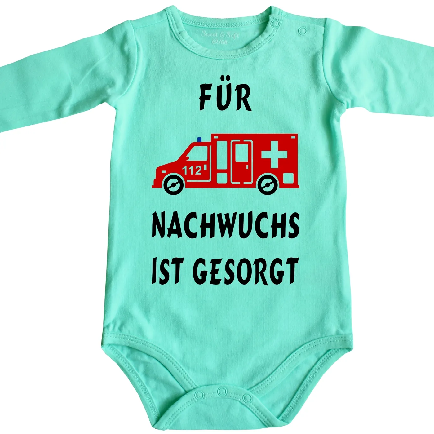 Babybody als Geschenk für Rettungsdienst‑Kollegen zur Geburt