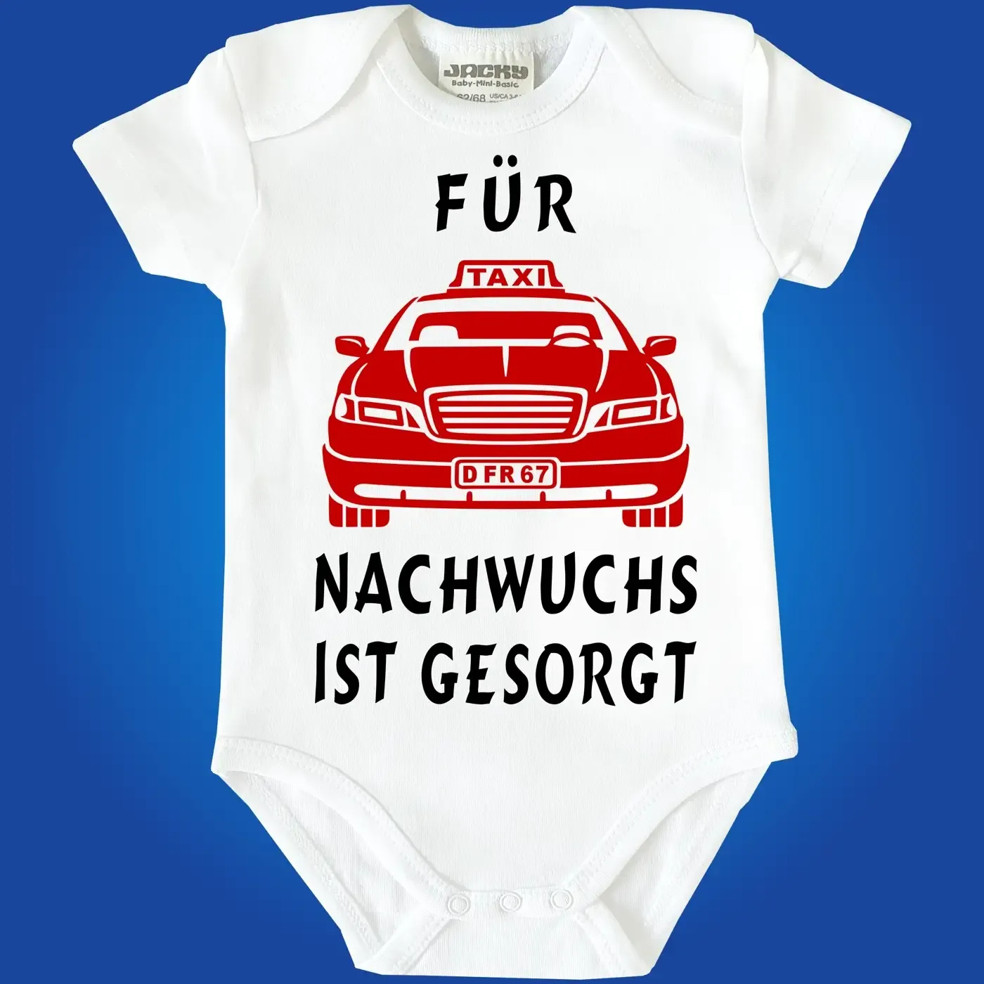 Baby-Body zur Geburt mit Taxi