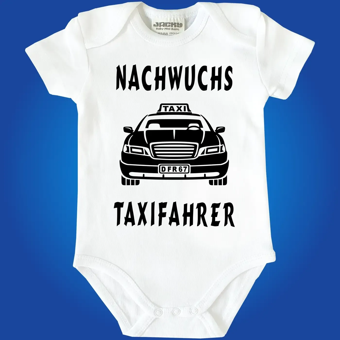Baby‑Body mit Taxi‑Illustration für Babys
