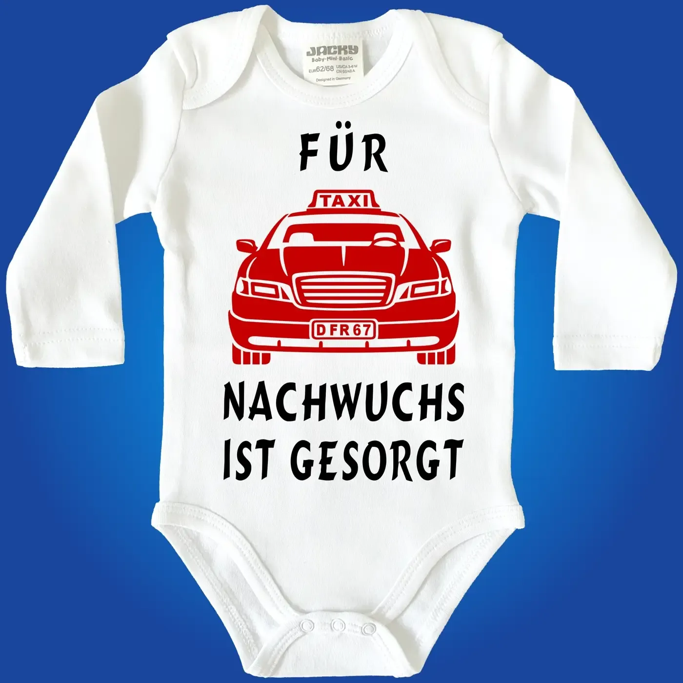 Baby-Body zur Geburt mit Taxi