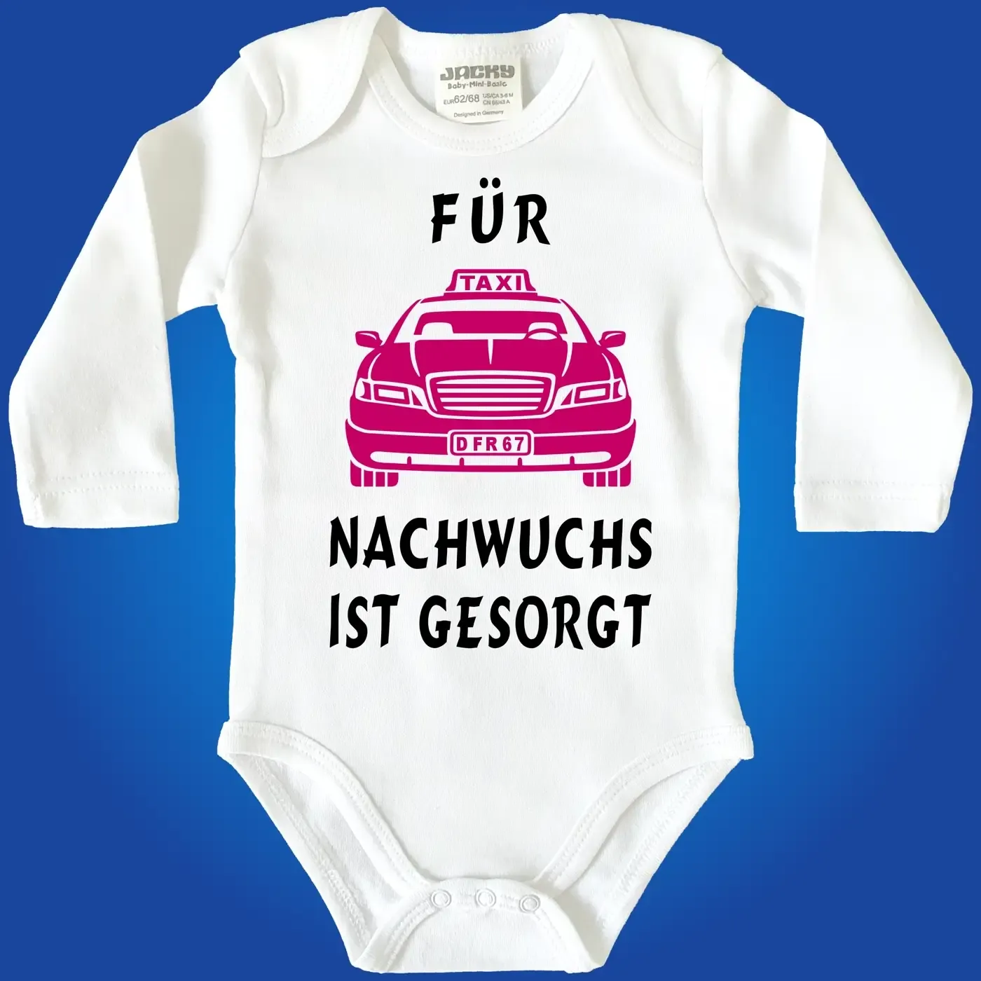 Babybody mit Taxi‑Symbol und witzigem Look