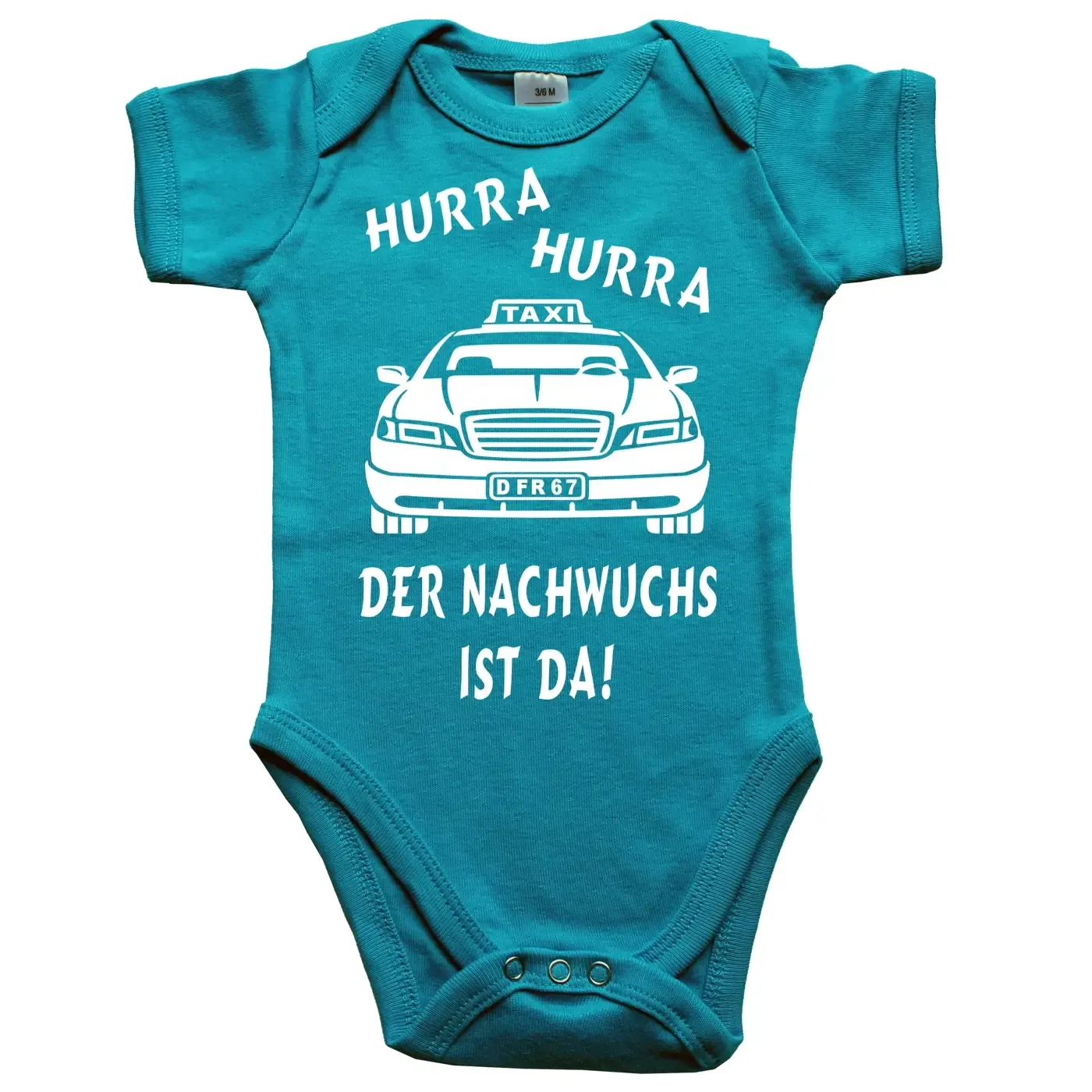 Babybody mit Taxi-Auto Taxiauto