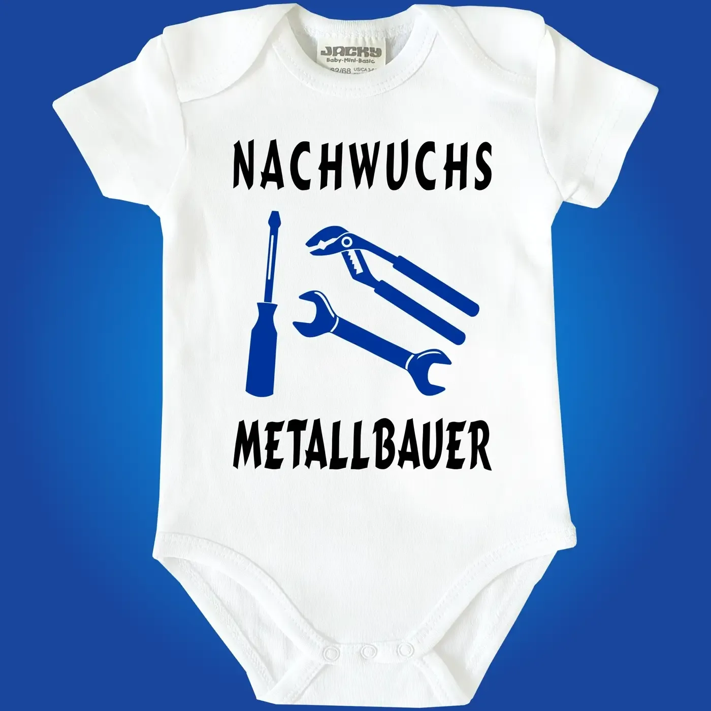 Baby-Body mit Druck Metallbauer