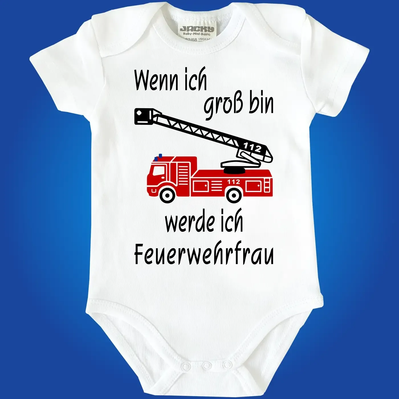 Baby‑Body mit Berufswunsch Feuerwehrmann