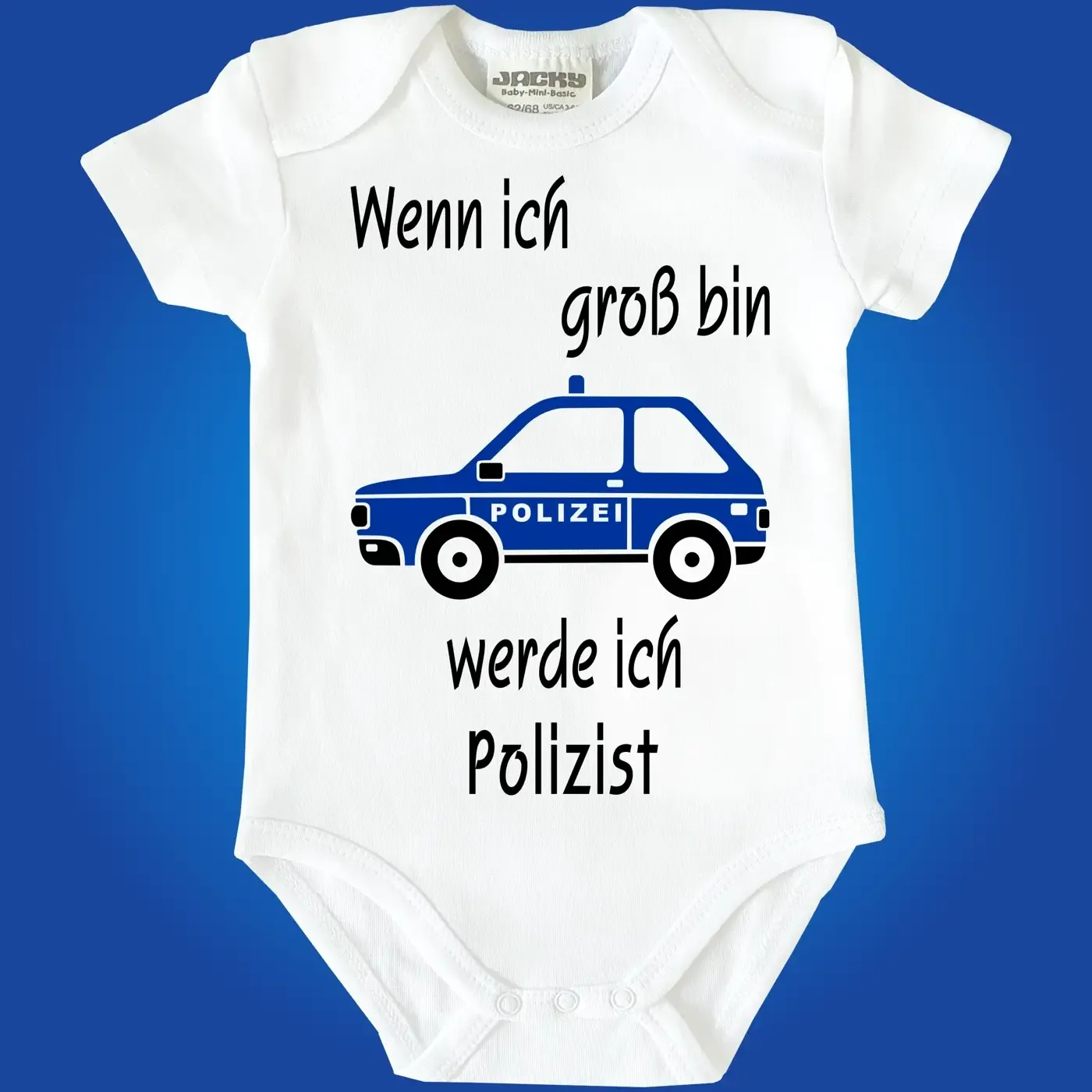 Baby-Body mit Polizeiauto Polizist