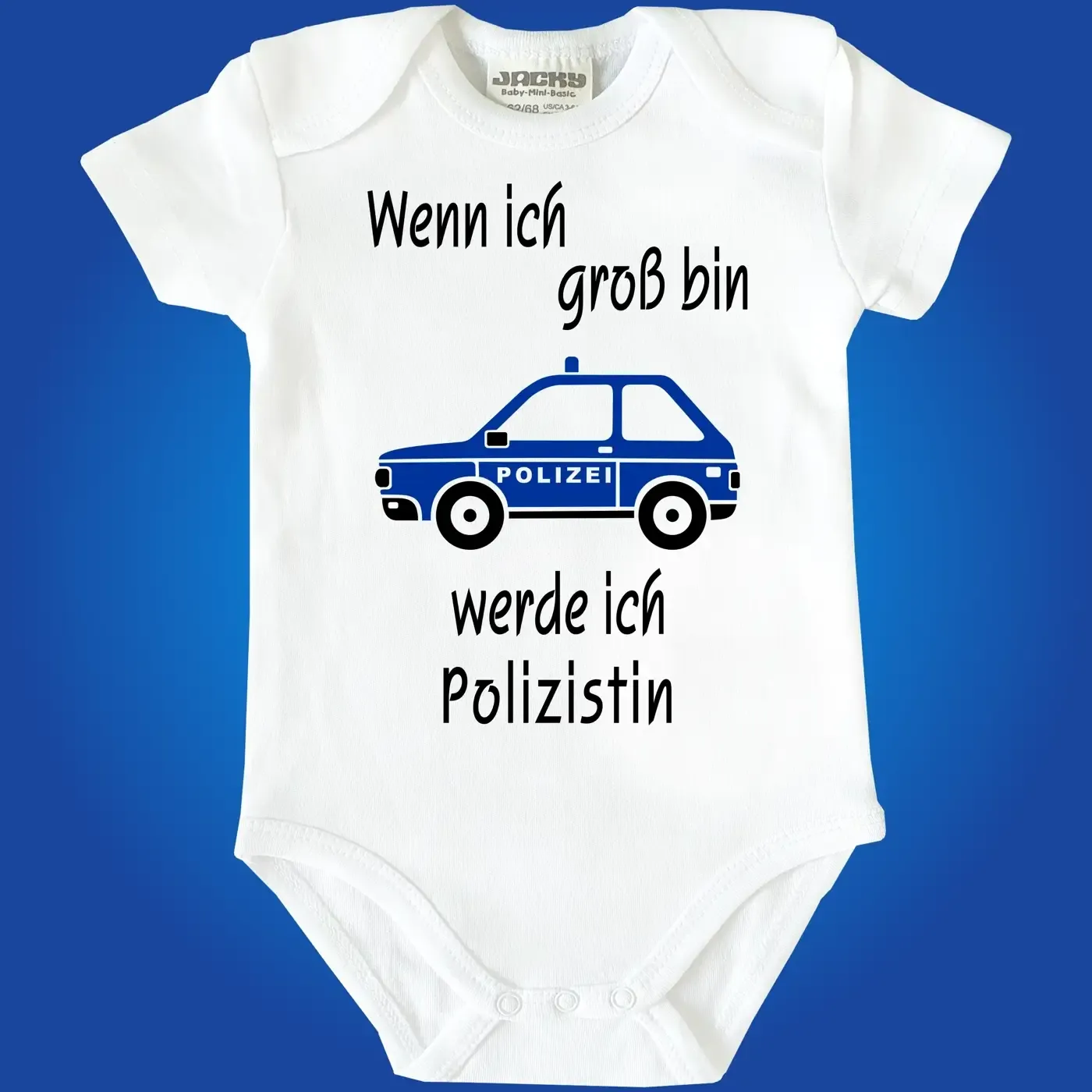 Babybody mit Berufswunsch Polizist