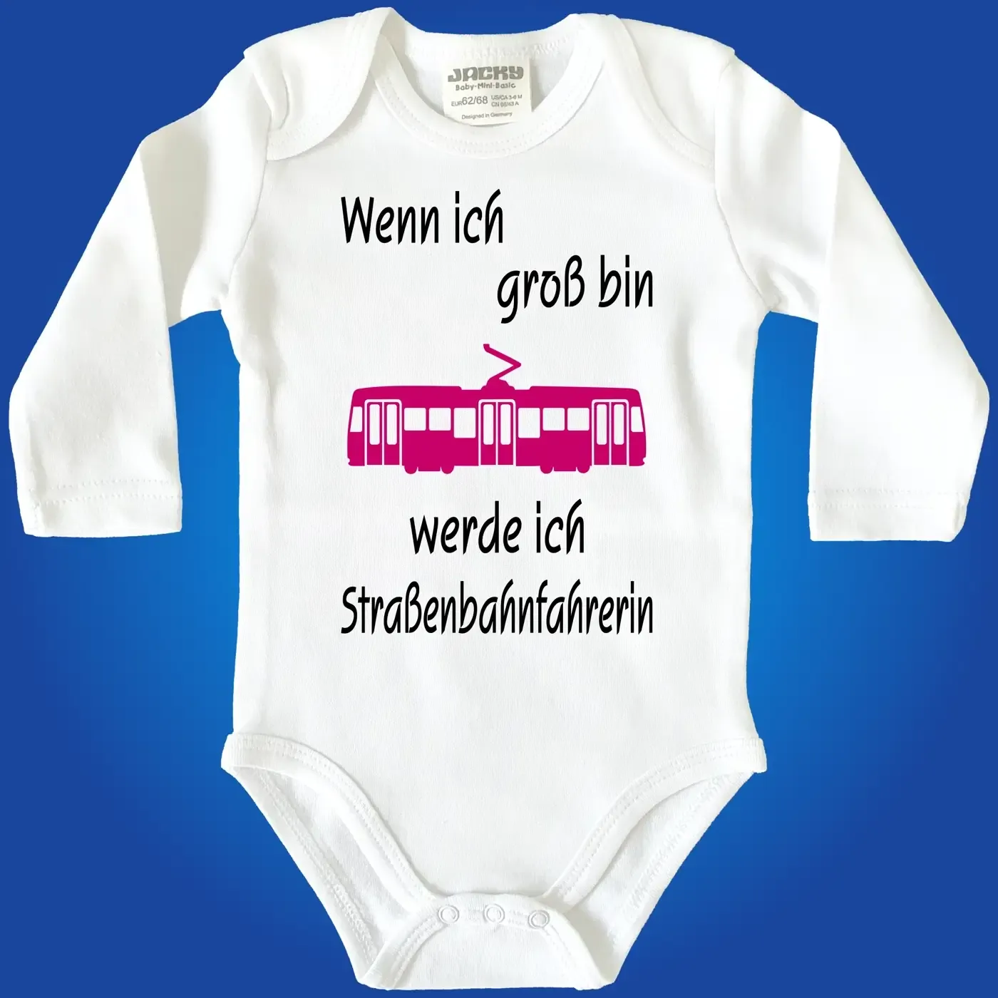 Babybody mit witzigem Berufswunsch‑Spruch für Babys