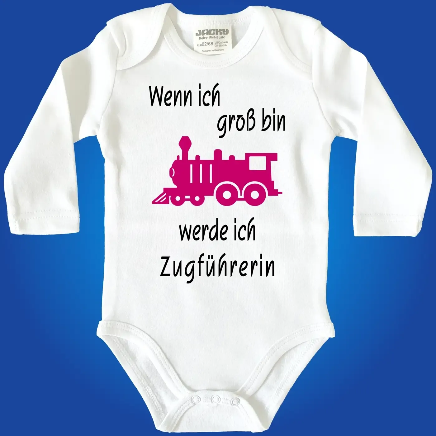 Baby‑Body mit Spruch „Wenn ich mal groß bin, werde ich …“