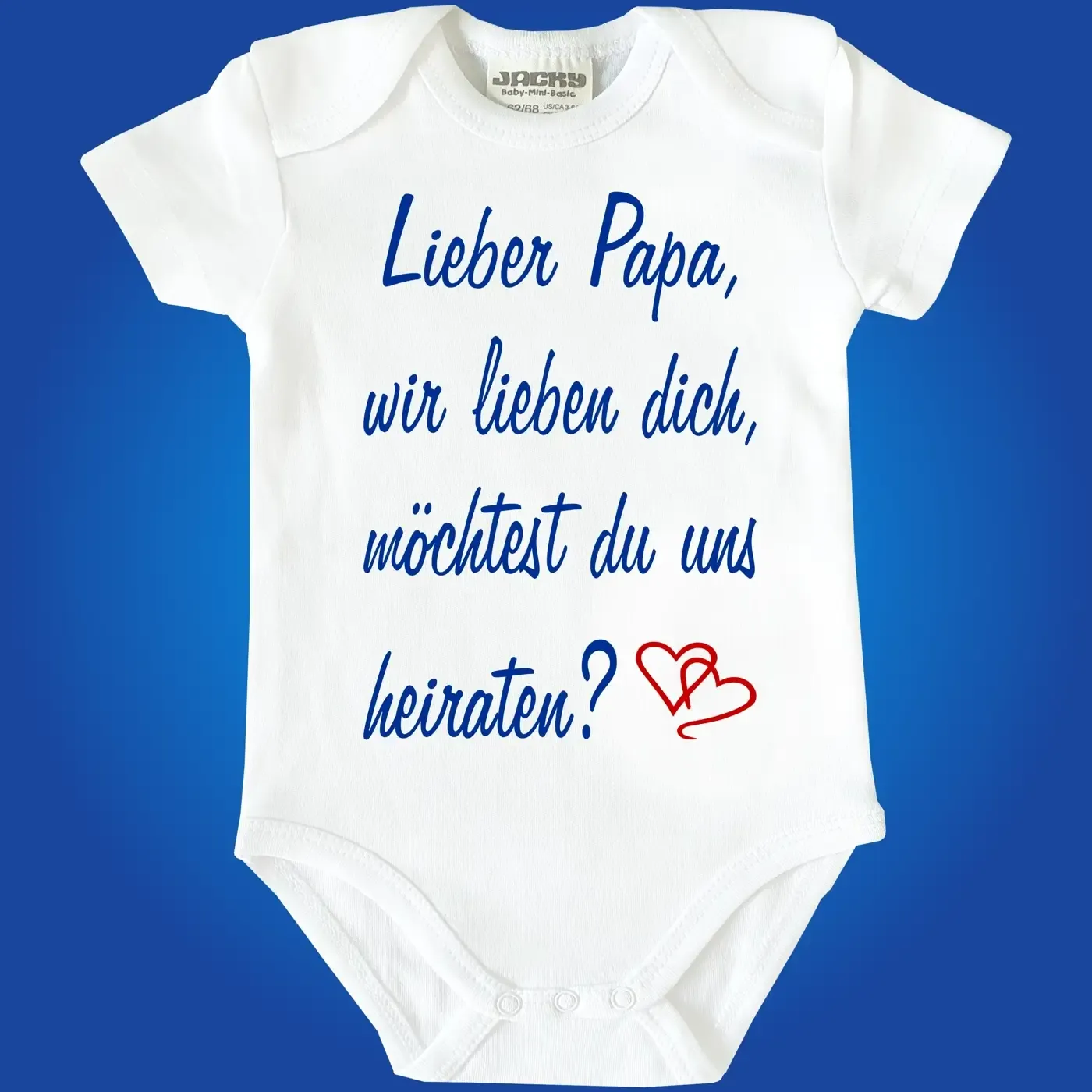 Baby-Body mit Aufdruck Hochzeitsantrag