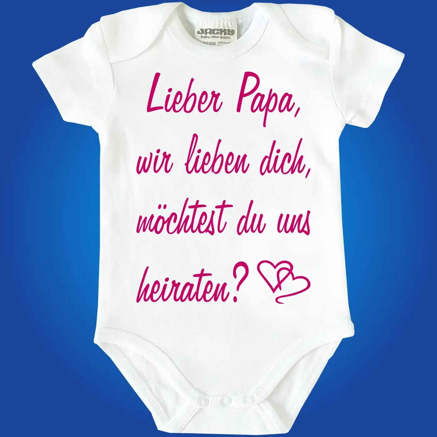 Baby-Body mit Spruch heiraten