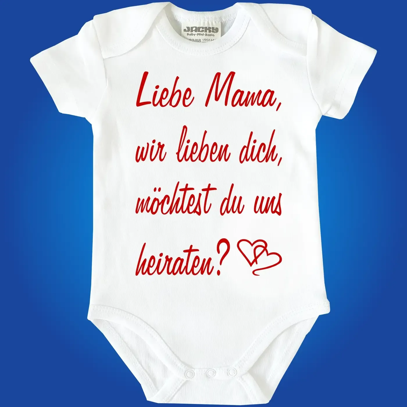 Baby-Body mit Druck Hochzeit