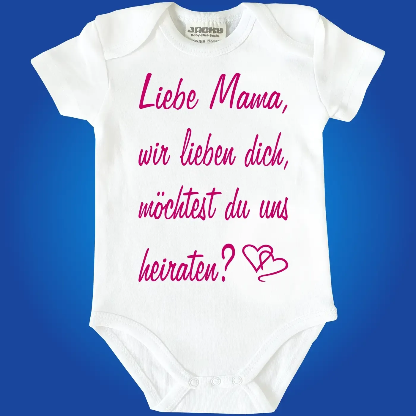 Baby-Body mit Aufdruck Hochzeitsantrag