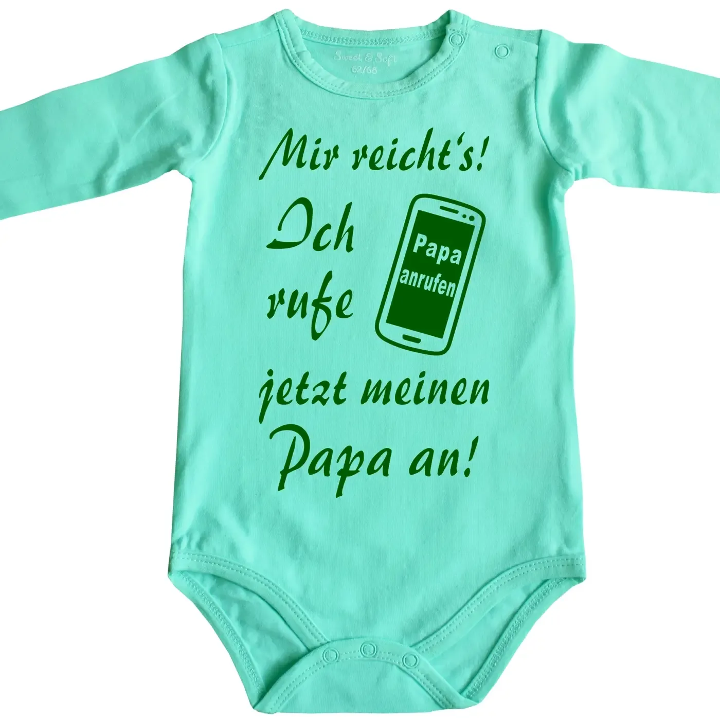Baby‑Body mit Spruch „Mir reicht’s! Ich rufe jetzt meine Oma an!“