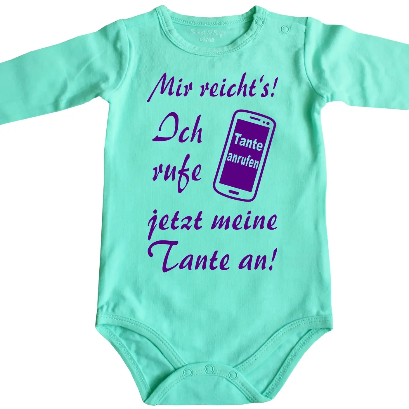 Baby‑Body mit lustigem Spruch und personalisierter Person