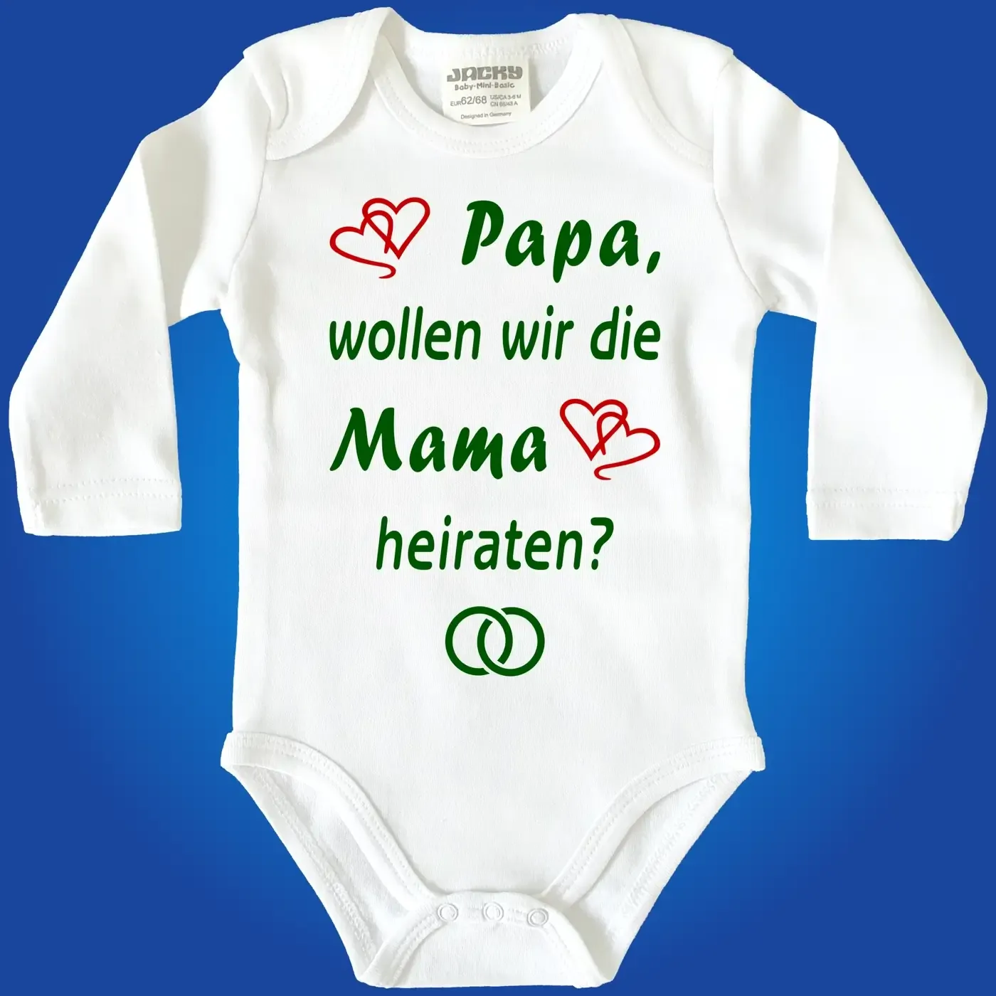 Baby-Body mit Aufdruck Hochzeitsantrag