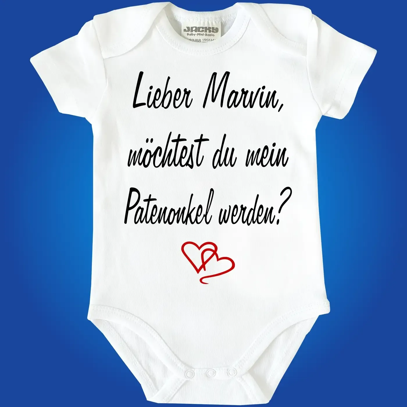Baby-Body mit Spruch Pateneltern